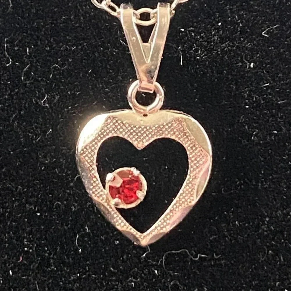 Tiny Heart Pendant on Silver 925 Necklace